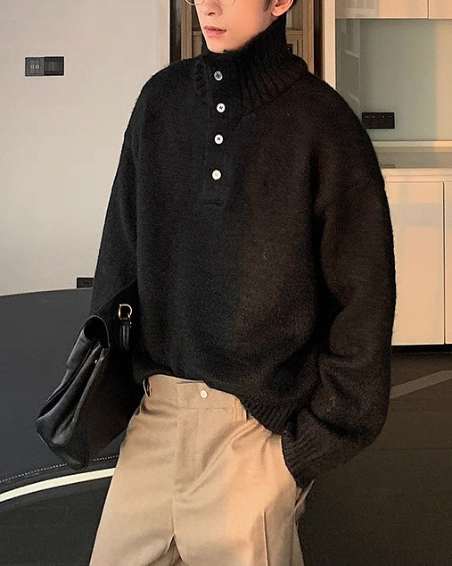 【韓系高領針織衫,百搭素款】274