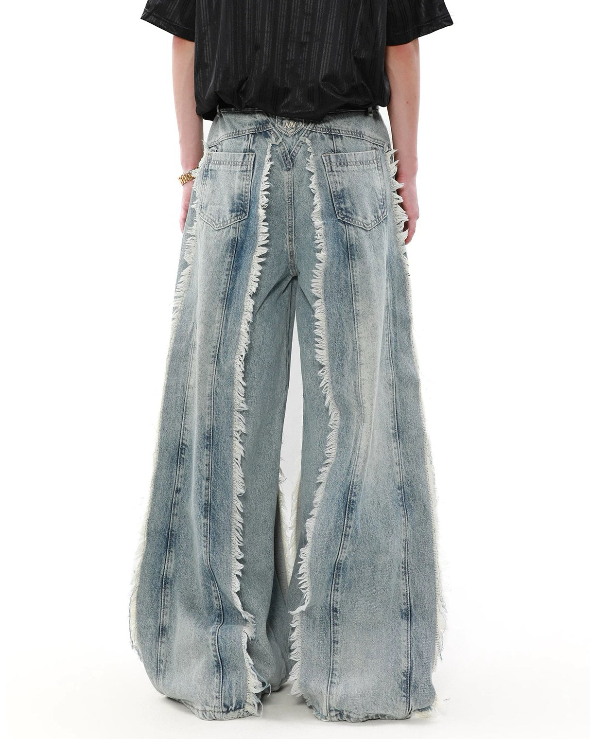 【美式流蘇設計,慵懶拖地褲】236P