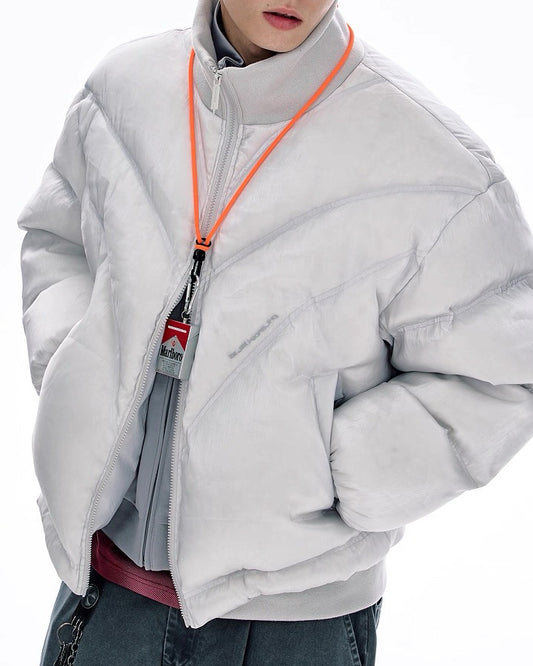 【流光紋羽絨外套，美式潮款】280