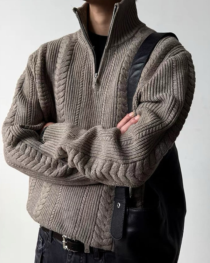 【麥穗紋絞花針織衫，肌理款】279