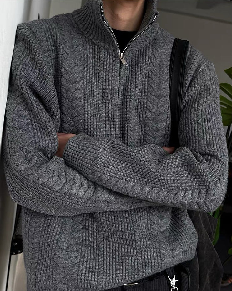 【麥穗紋絞花針織衫，肌理款】279