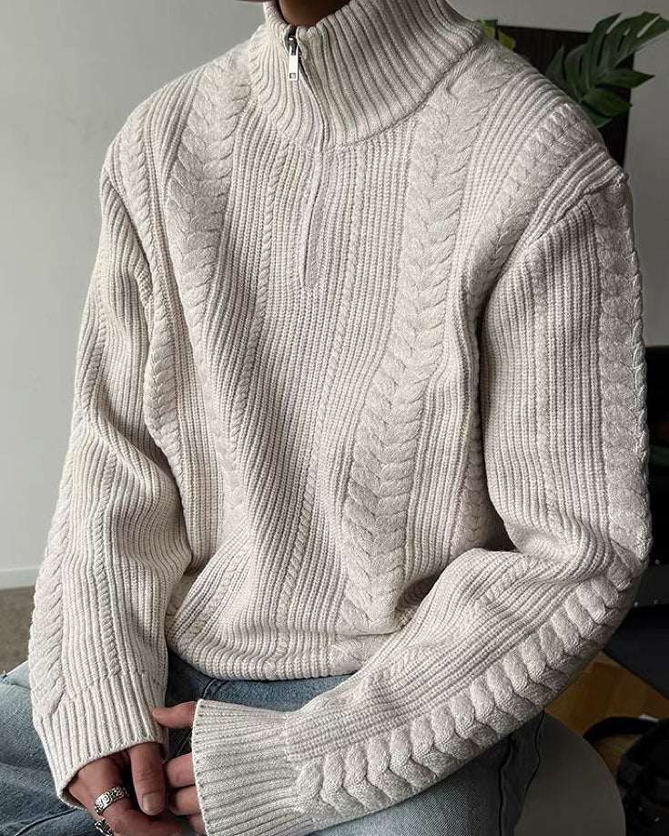 【麥穗紋絞花針織衫，肌理款】279