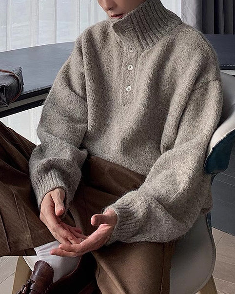 【韓系高領針織衫，百搭素款】274