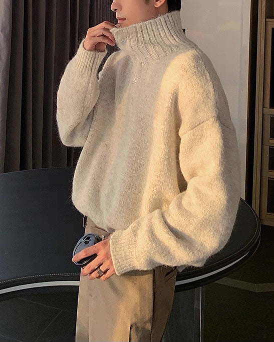 【韓系高領針織衫，百搭素款】274