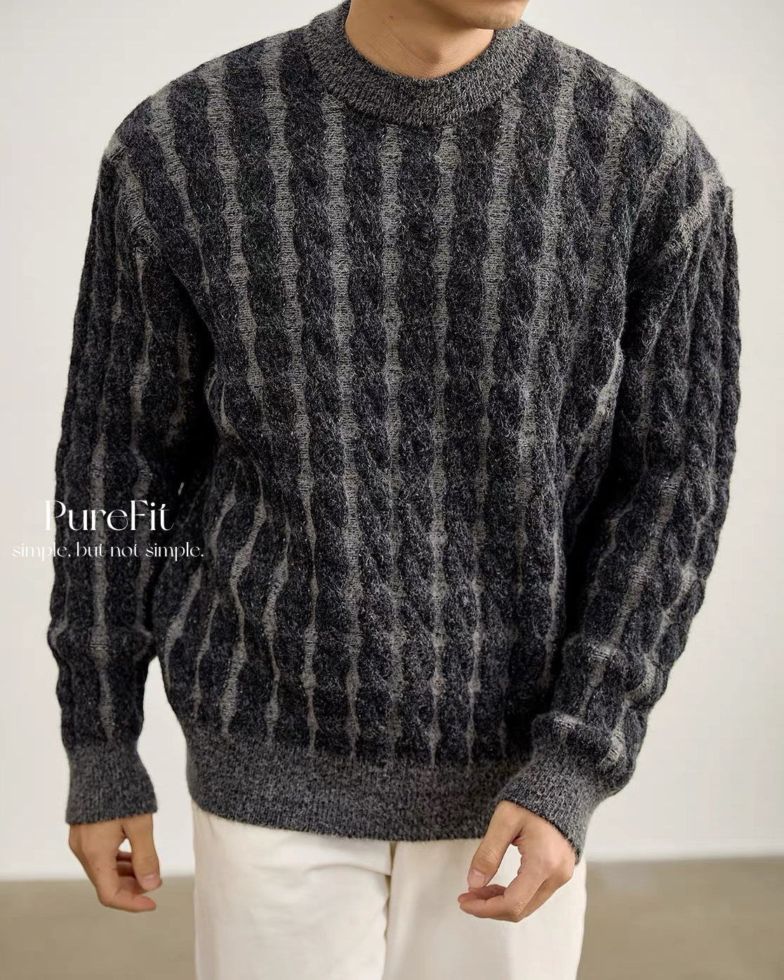 【絞花肌理毛衣，混色個性款】289