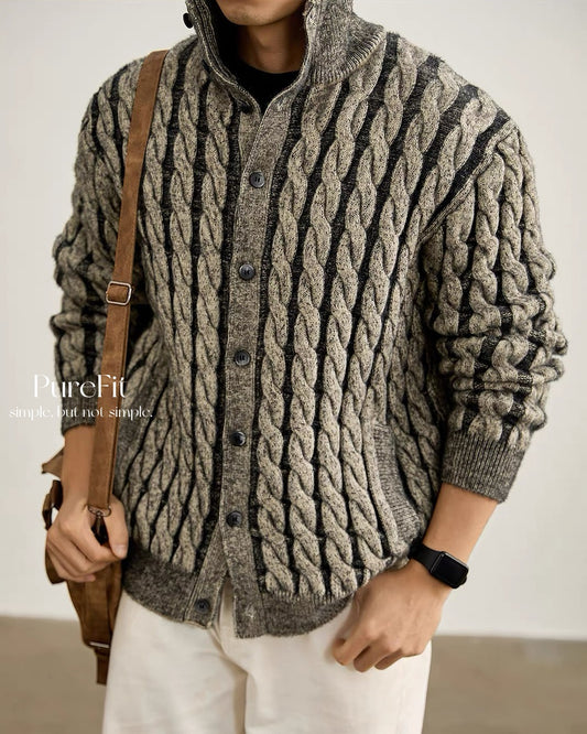 【混色麻花開衫，立體經典款】288