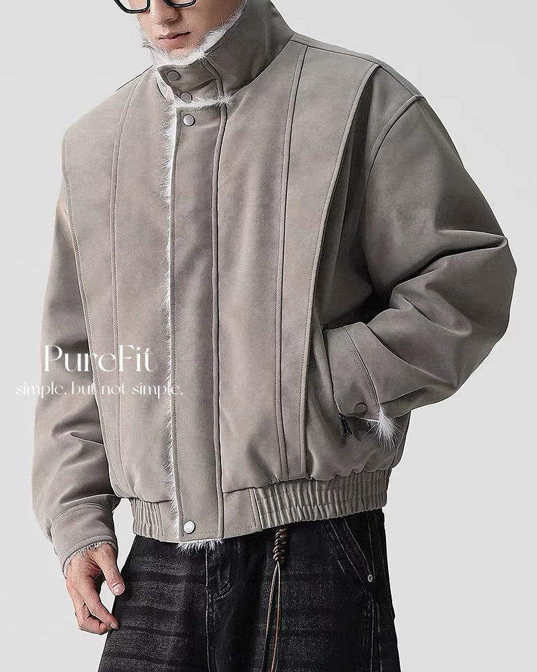 【皮毛一體棉夾克，復古百搭】286