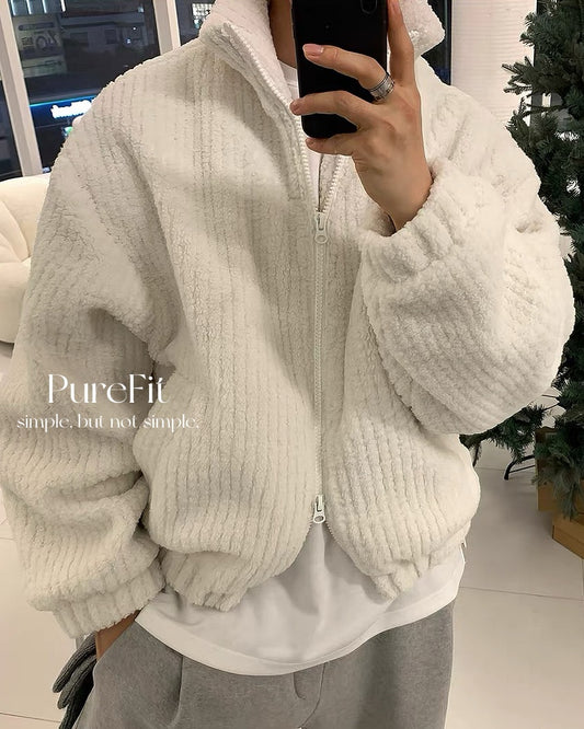 【燈心絨立領夾克，韓系百搭】285