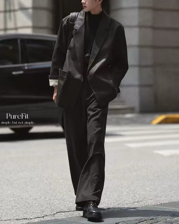 【羊毛混紡西褲，休閒老錢款】310P