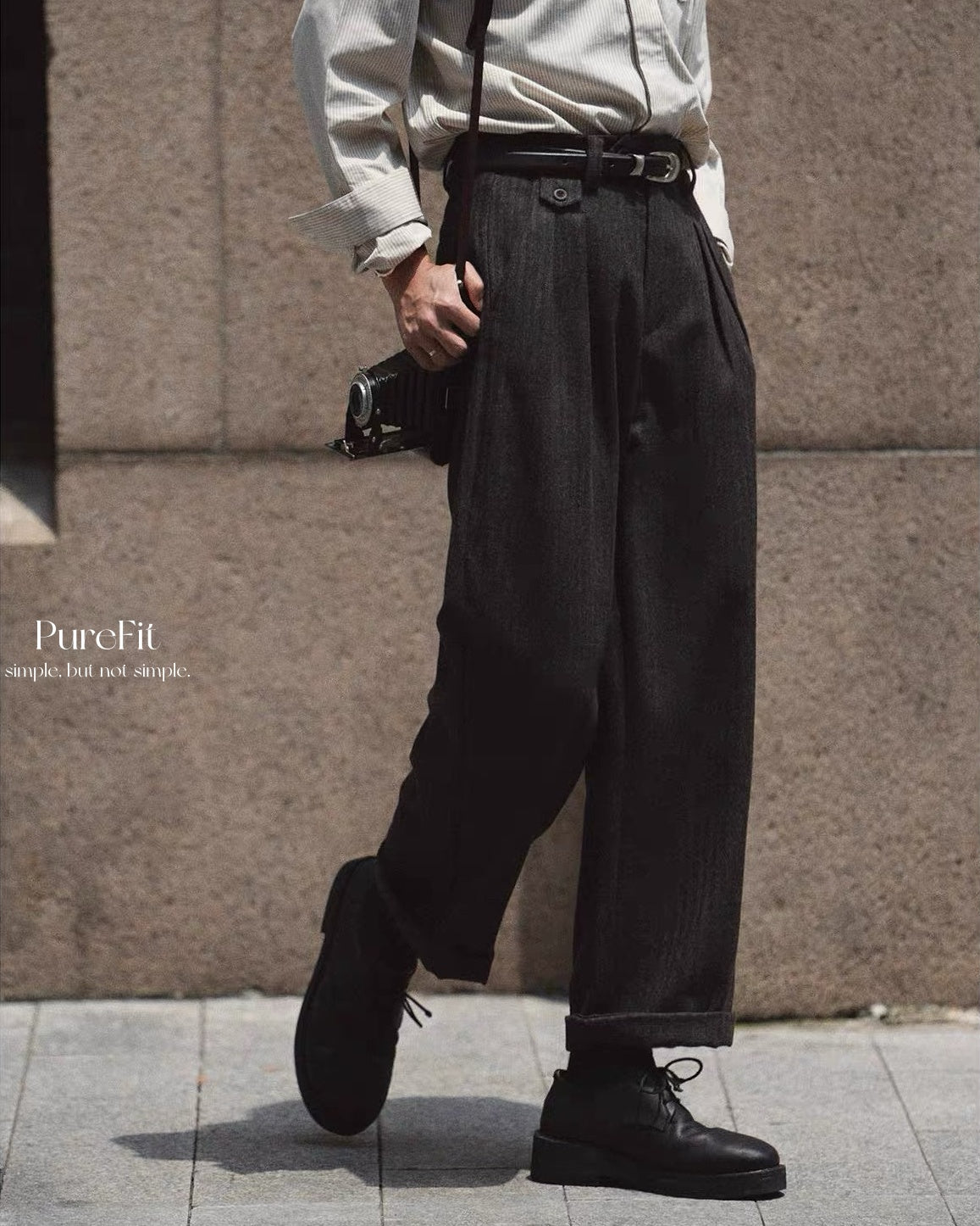 【羊毛混紡西褲，休閒老錢款】310P