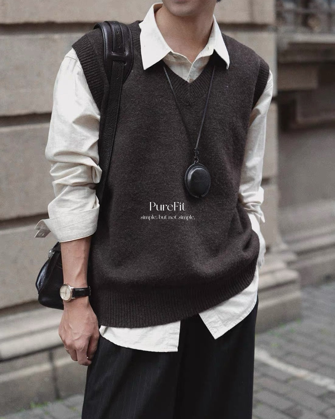 【羊毛混紡背心，經典百搭款】320