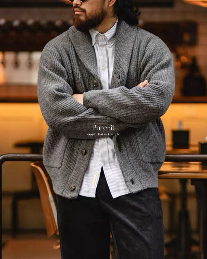 【美利奴羊毛開衫，青果領款】319