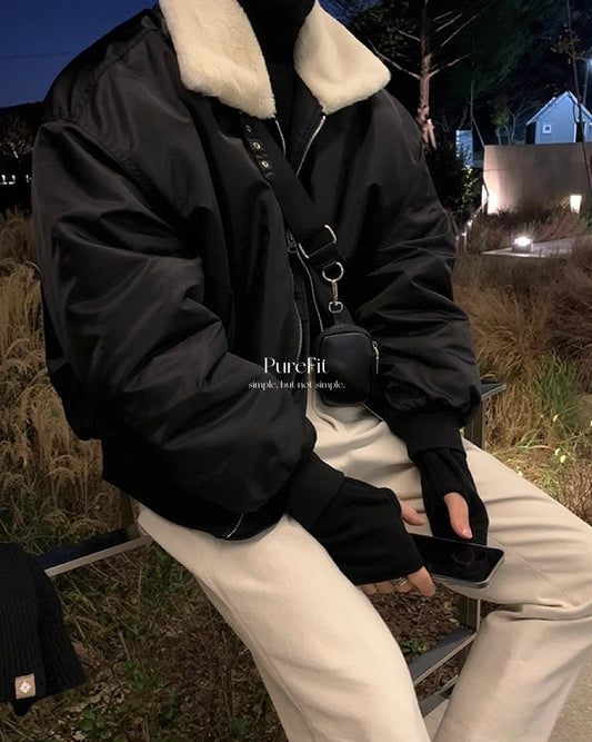 【翻領厚磅棉夾，韓系百搭款】314