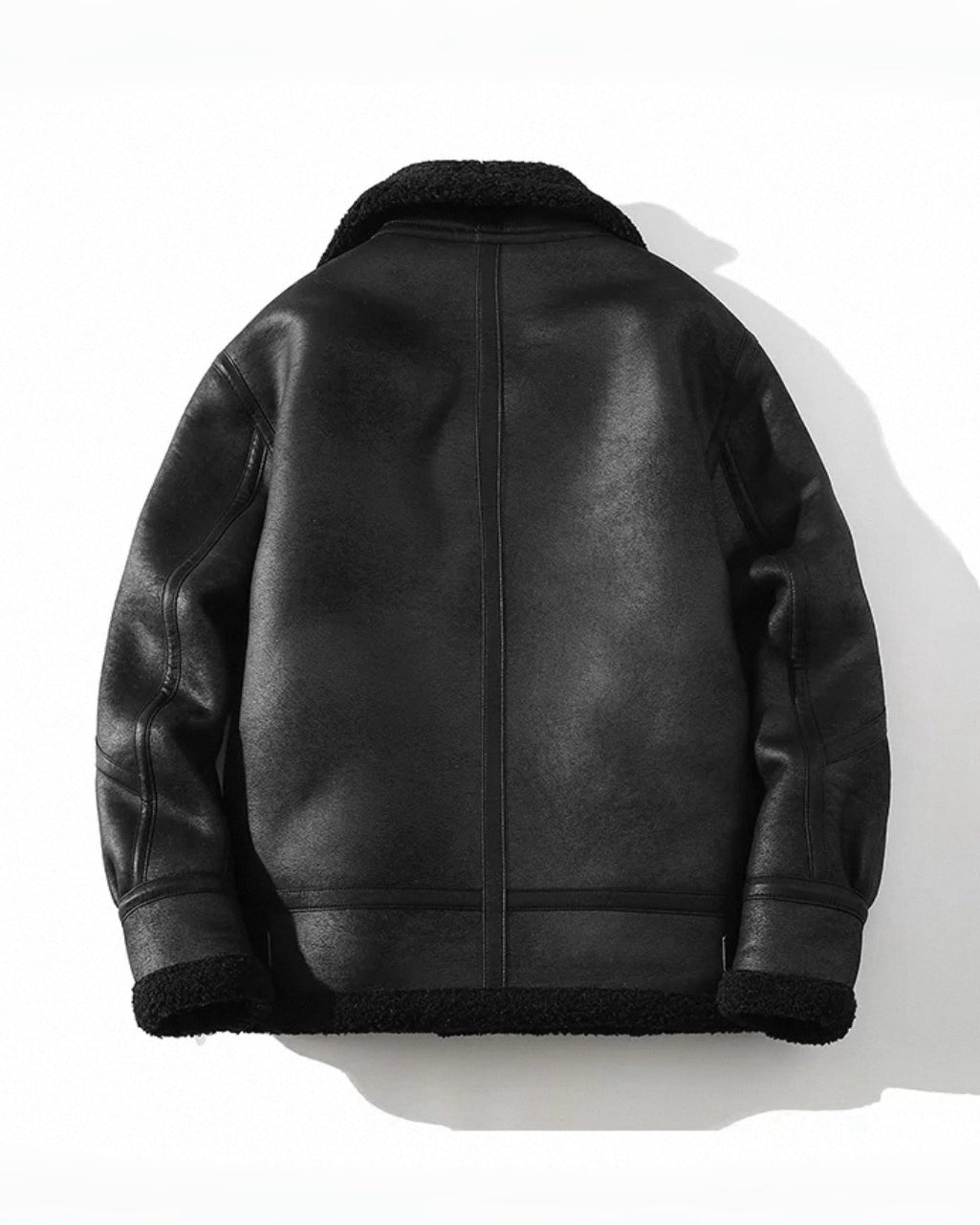 【羊羔毛拼色短夾，美系冬款】248