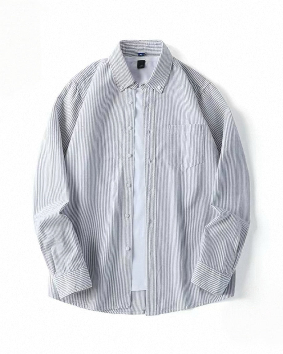 【春秋條紋襯衫，百搭純棉款】214