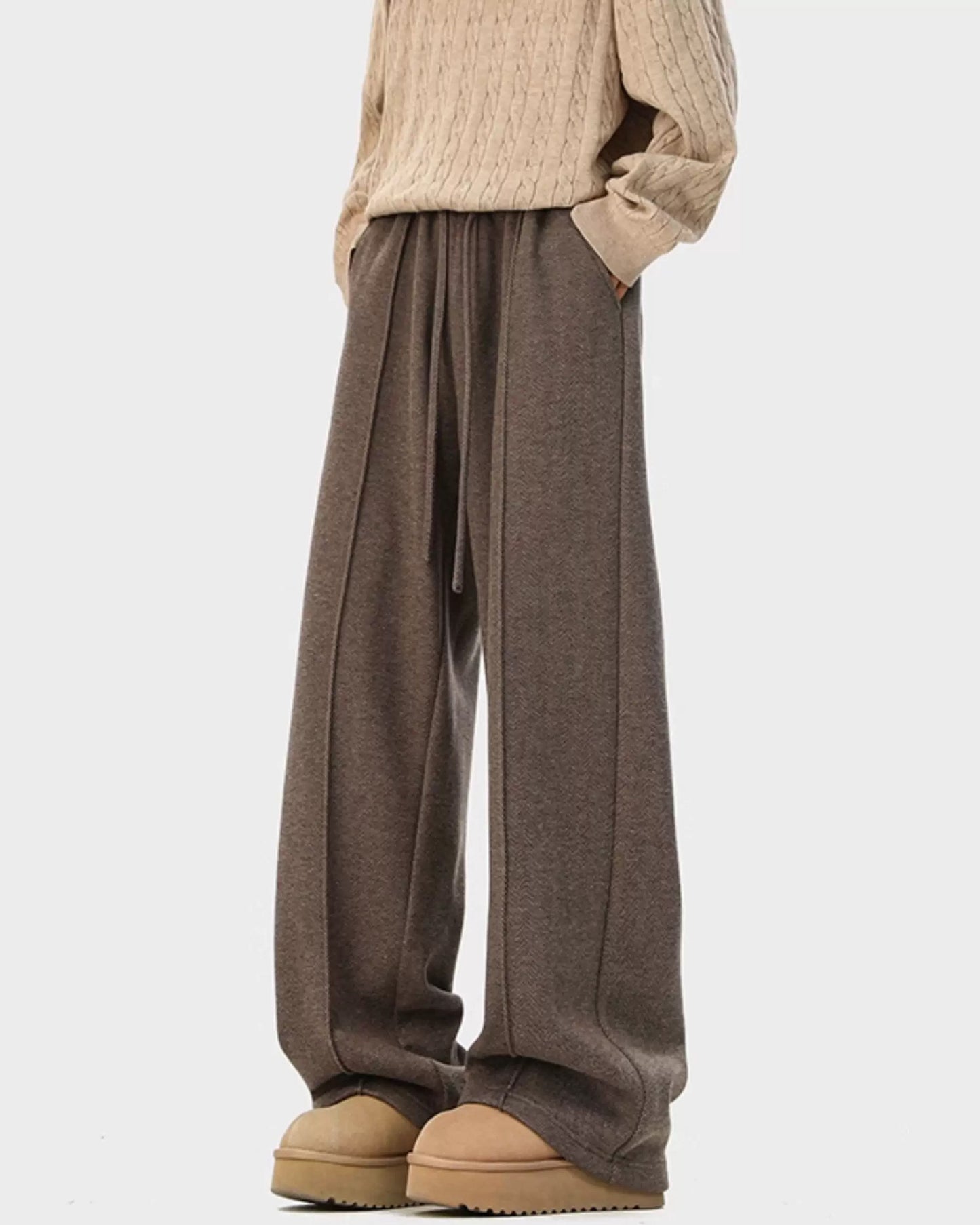 【重磅細紋棉褲，韓系休閒風】233P