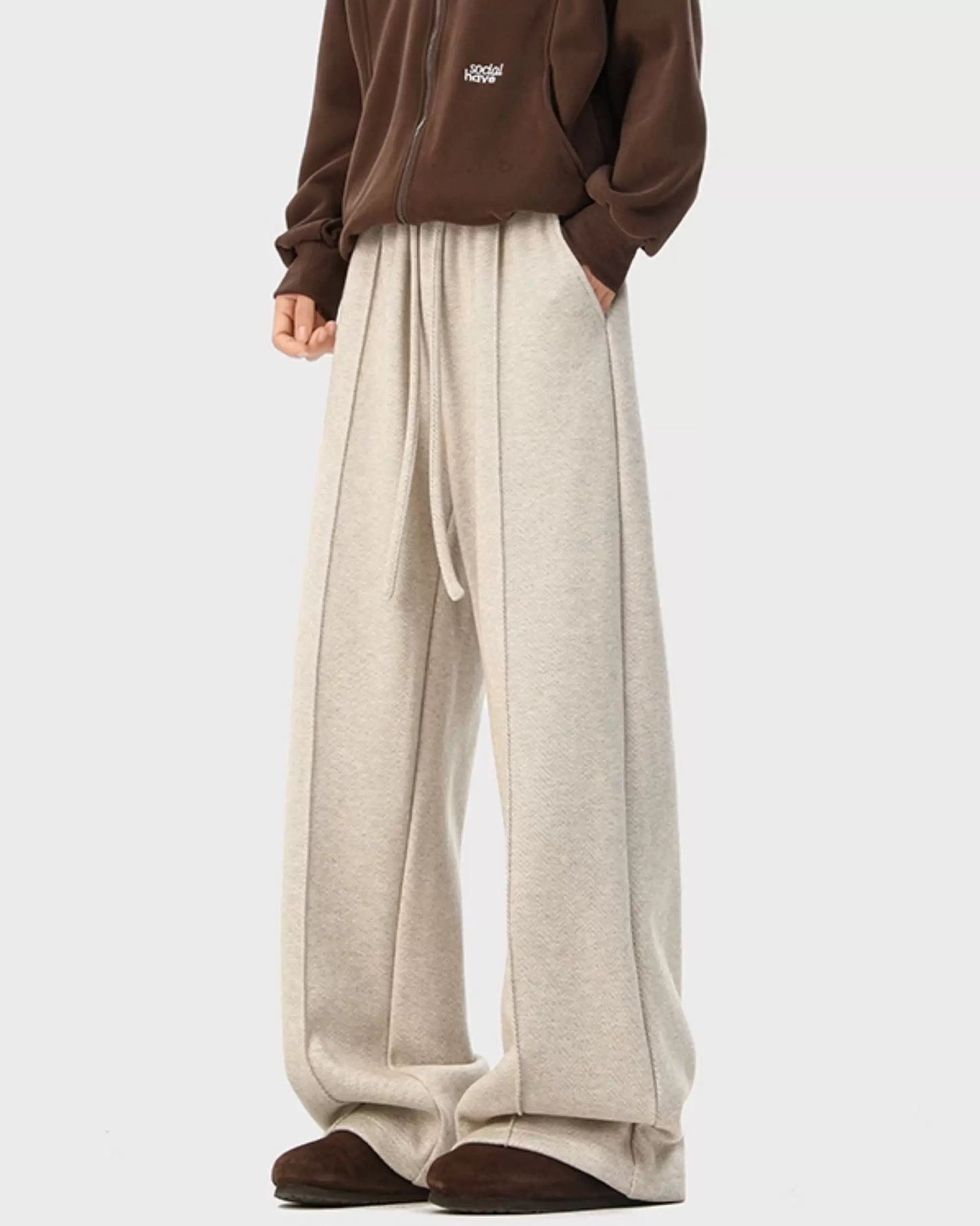 【重磅細紋棉褲，韓系休閒風】233P