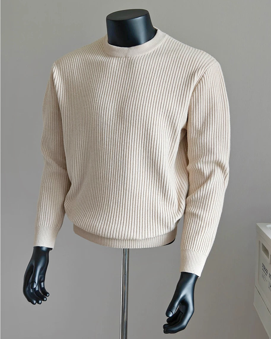 【圓領肌理毛衣，老錢百搭款】231