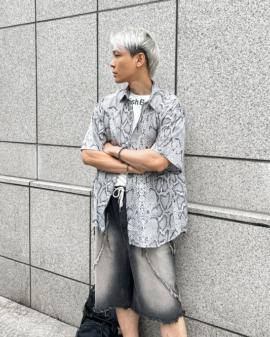 【蛇皮壓紋工藝，韓系百搭襯】【預購】205