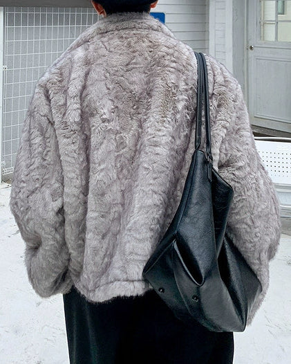 【立領毛絨短夾，韓系冬季款】252