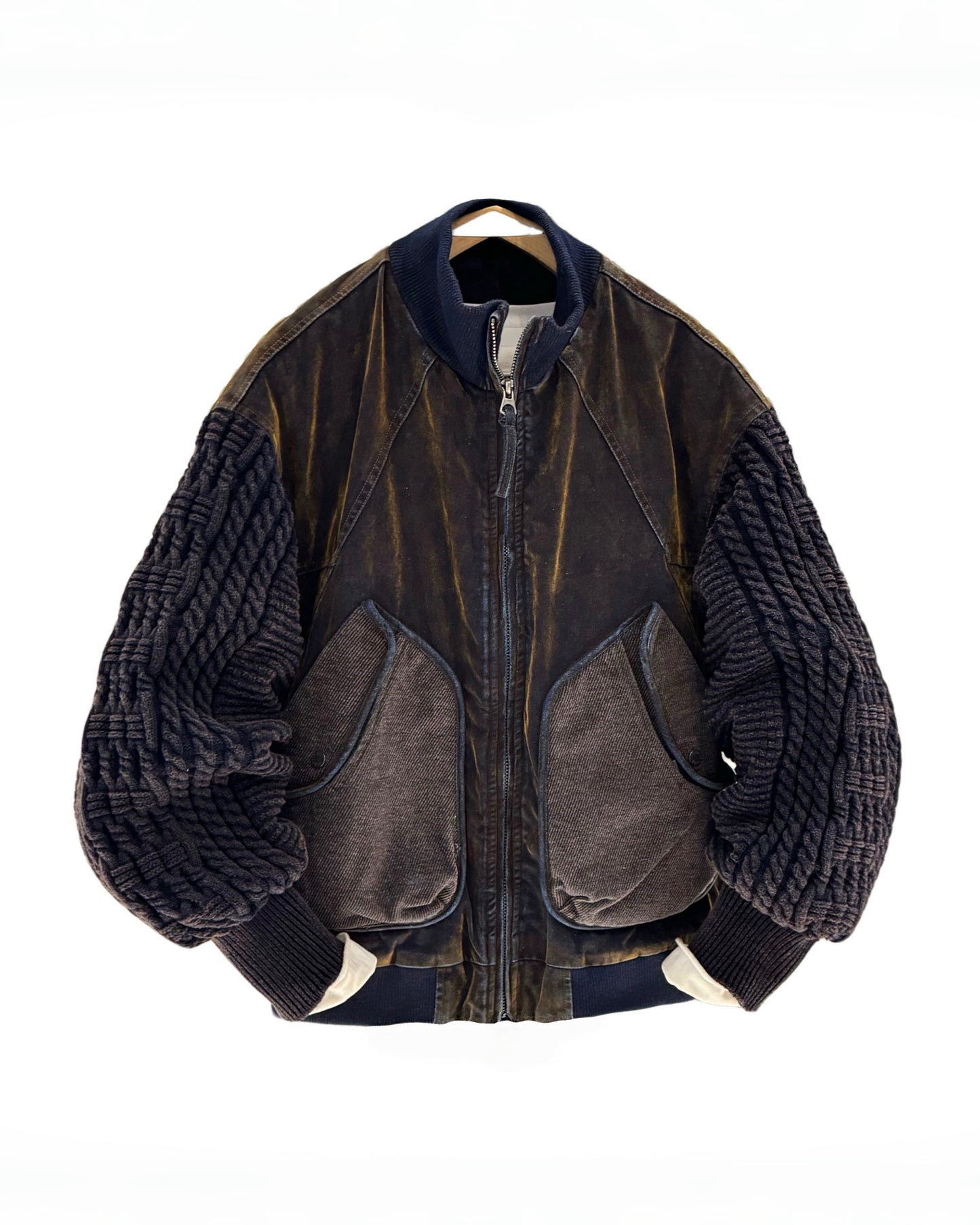 【扎染拼接夾克，美系針織款】247