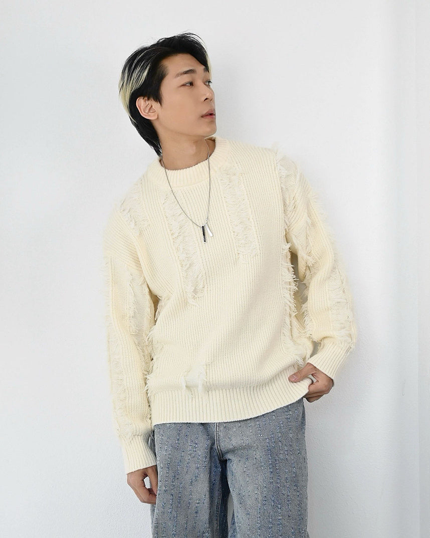 【流蘇破壞毛衣，慵懶休閒款】224