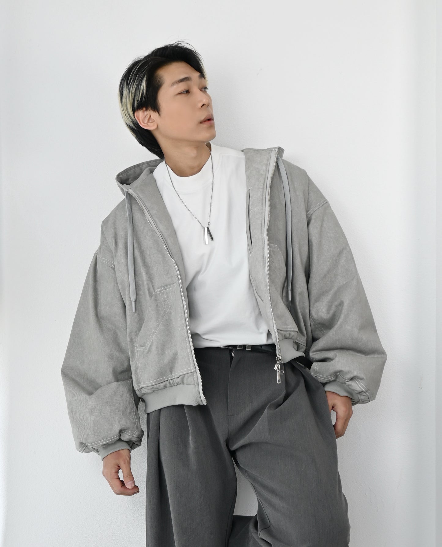 【水洗闊版棉外，韓系連帽款】241