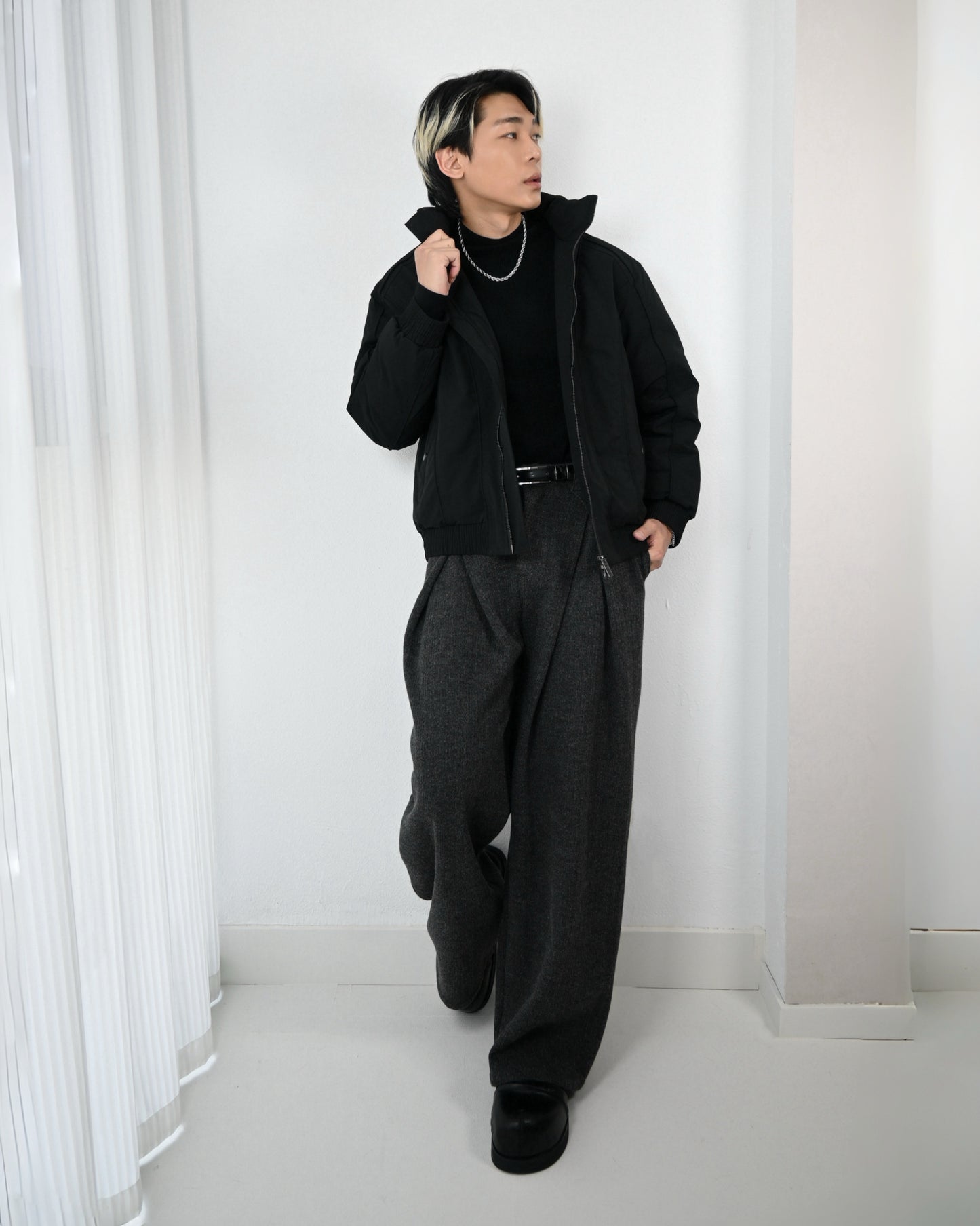 【立領羽絨短夾，cleanfit款】255