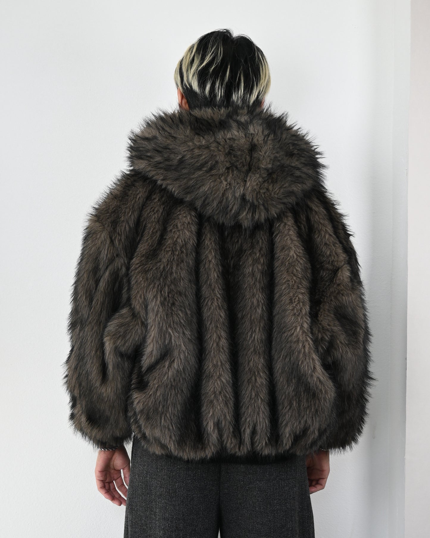 【雙面仿貂毛，重磅連帽夾克】249