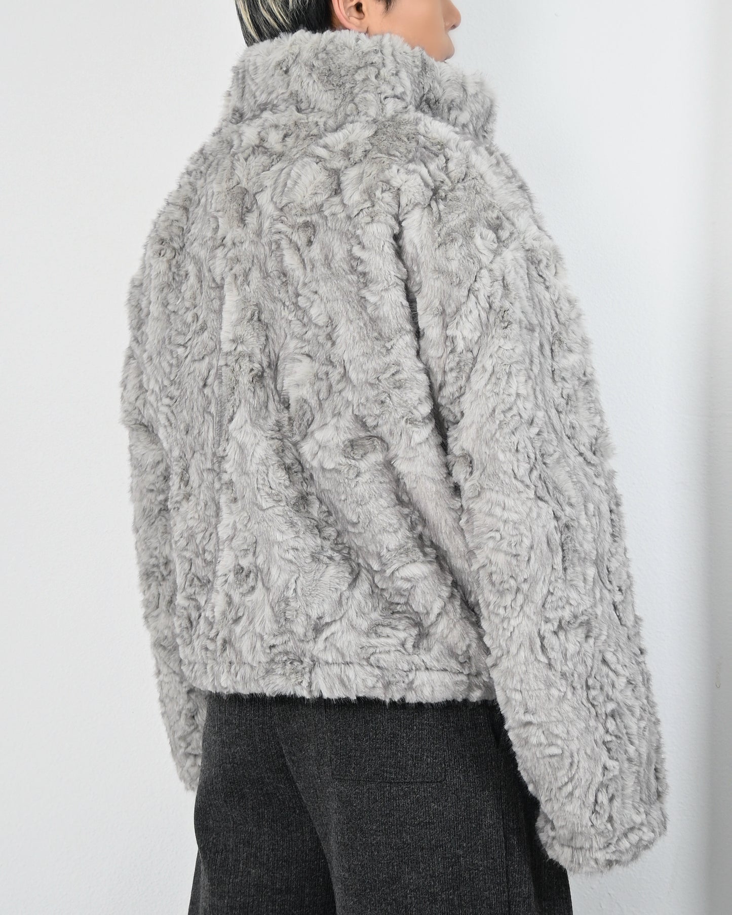 【立領毛絨短夾，韓系冬季款】252