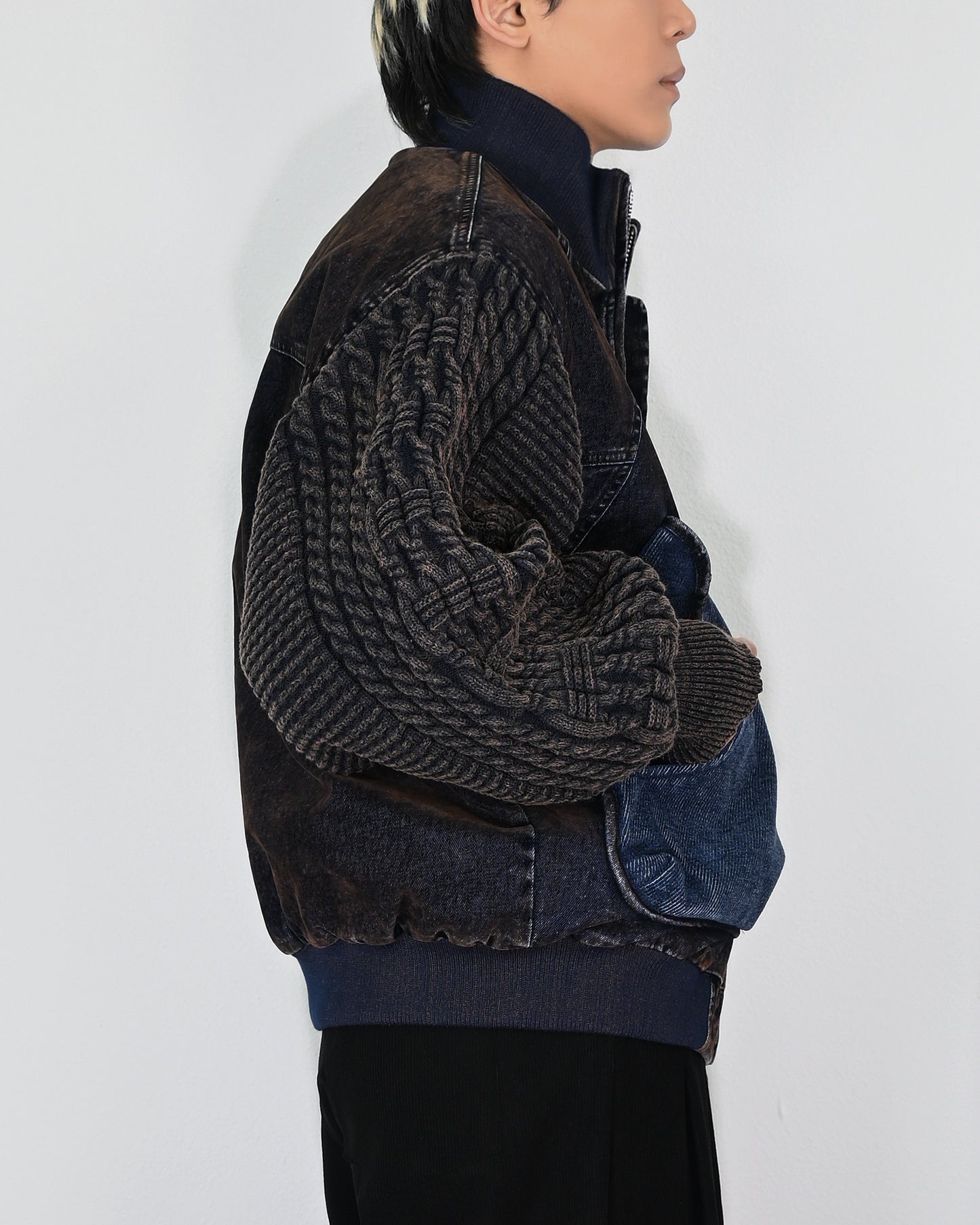 【扎染拼接夾克，美系針織款】247